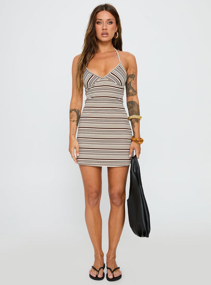 Affirmations Mini Dress Stripe