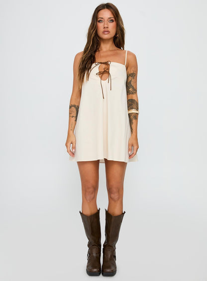 Belong Together Mini Dress Cream
