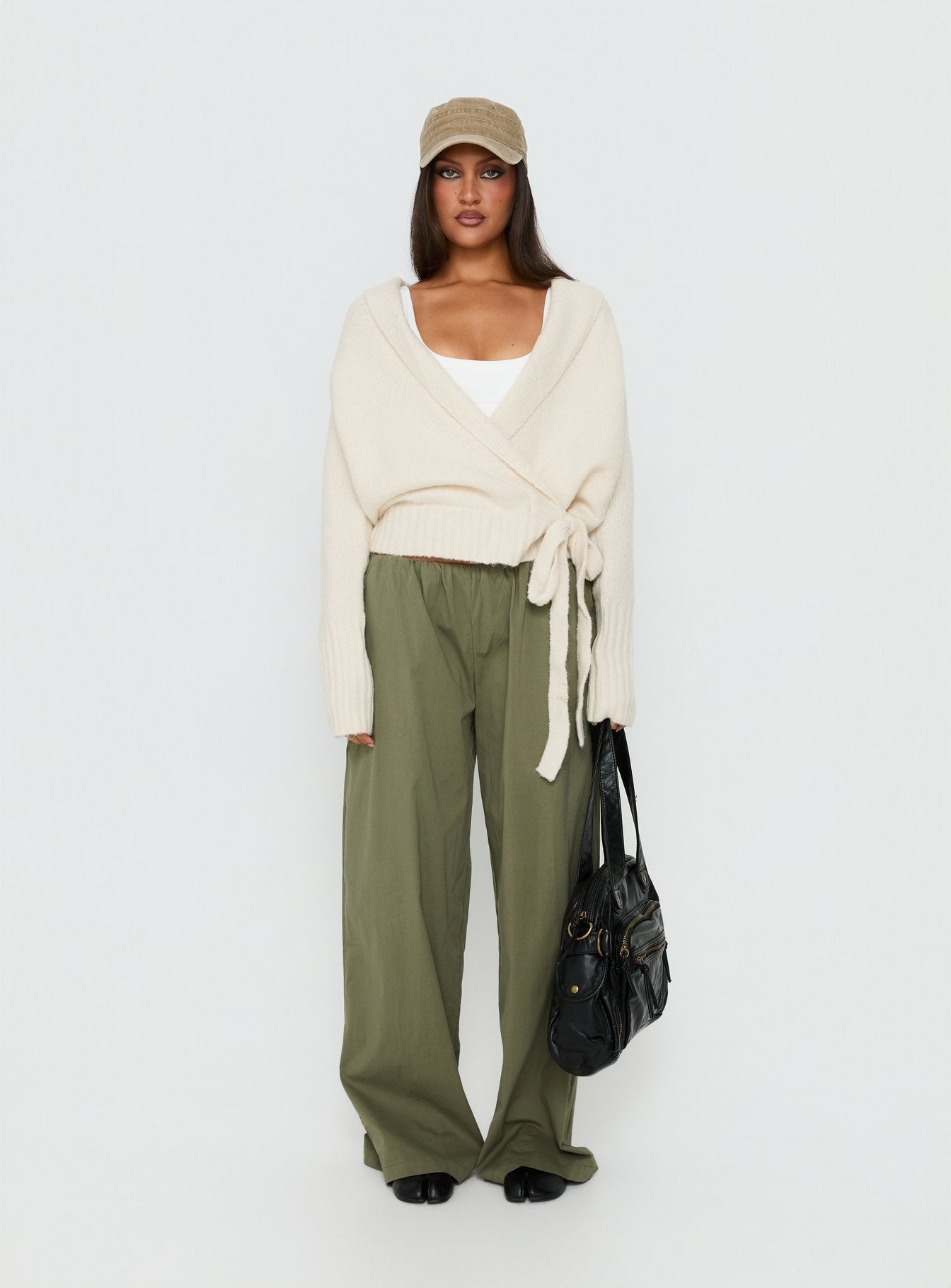 Briee Wrap Cardigan Cream