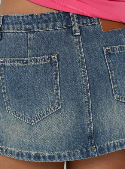 Beck And Call Small Diamante Skort Blue