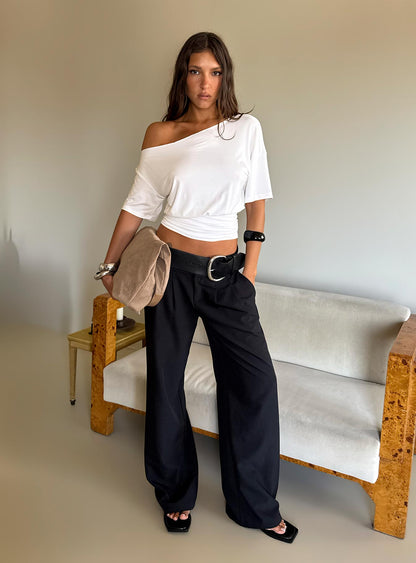 Ashlinn Off Shoulder Drapey Top White