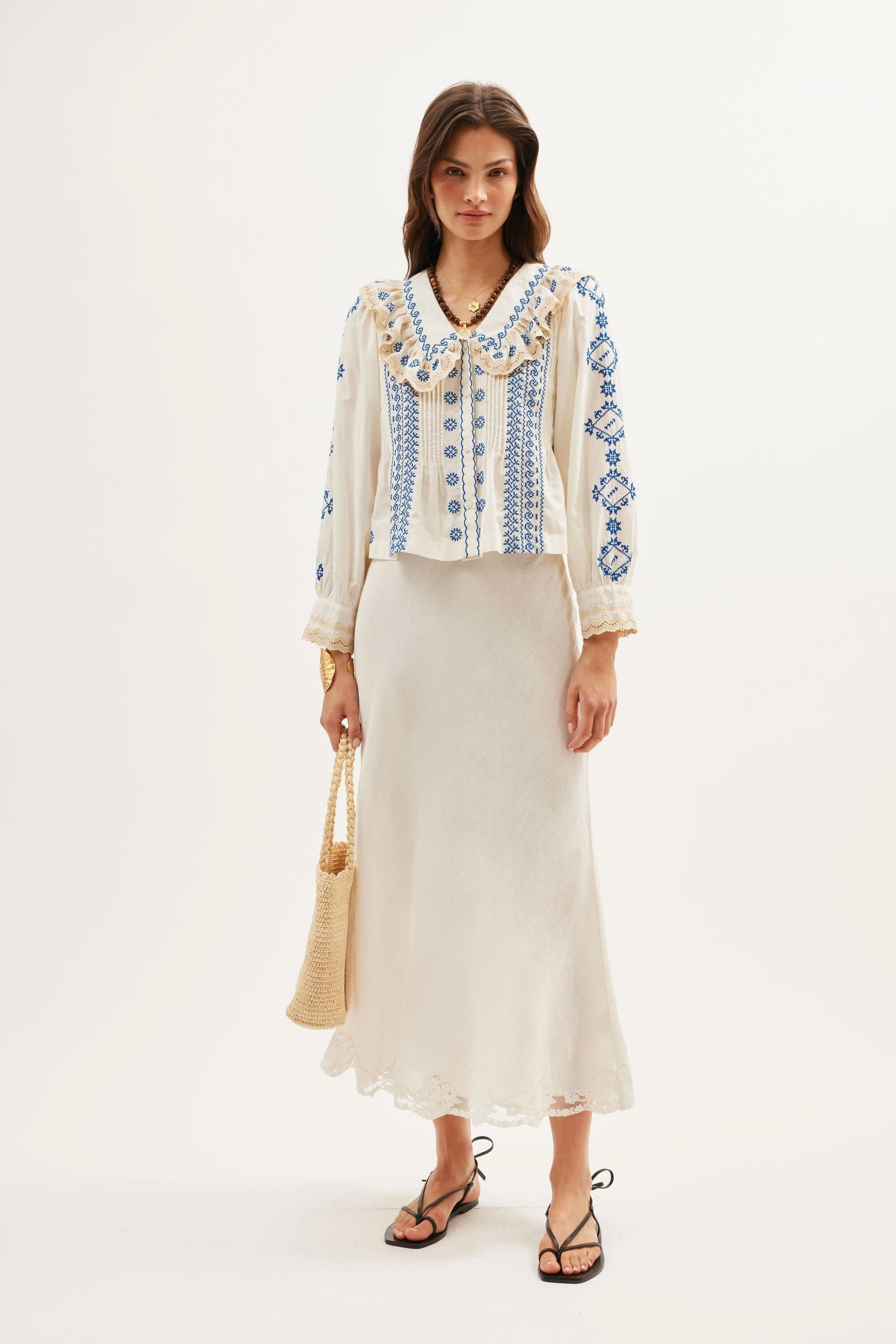 Percy  -  Mila Embroidery Cream