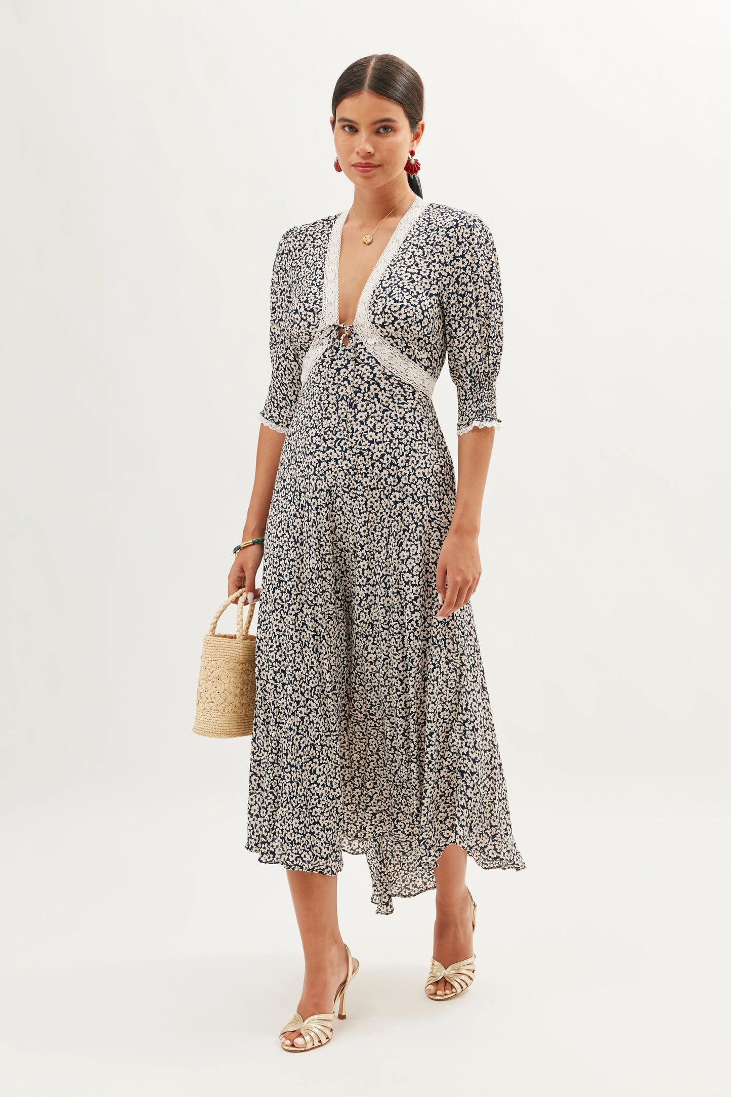 Amina - English Daisy Deep Navy