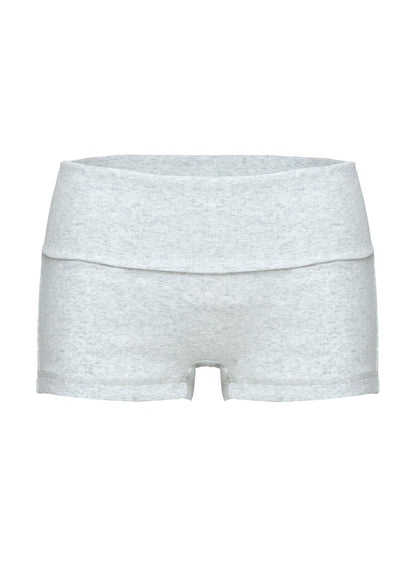 Baseline Low Rise Rib Shorts Grey Marle
