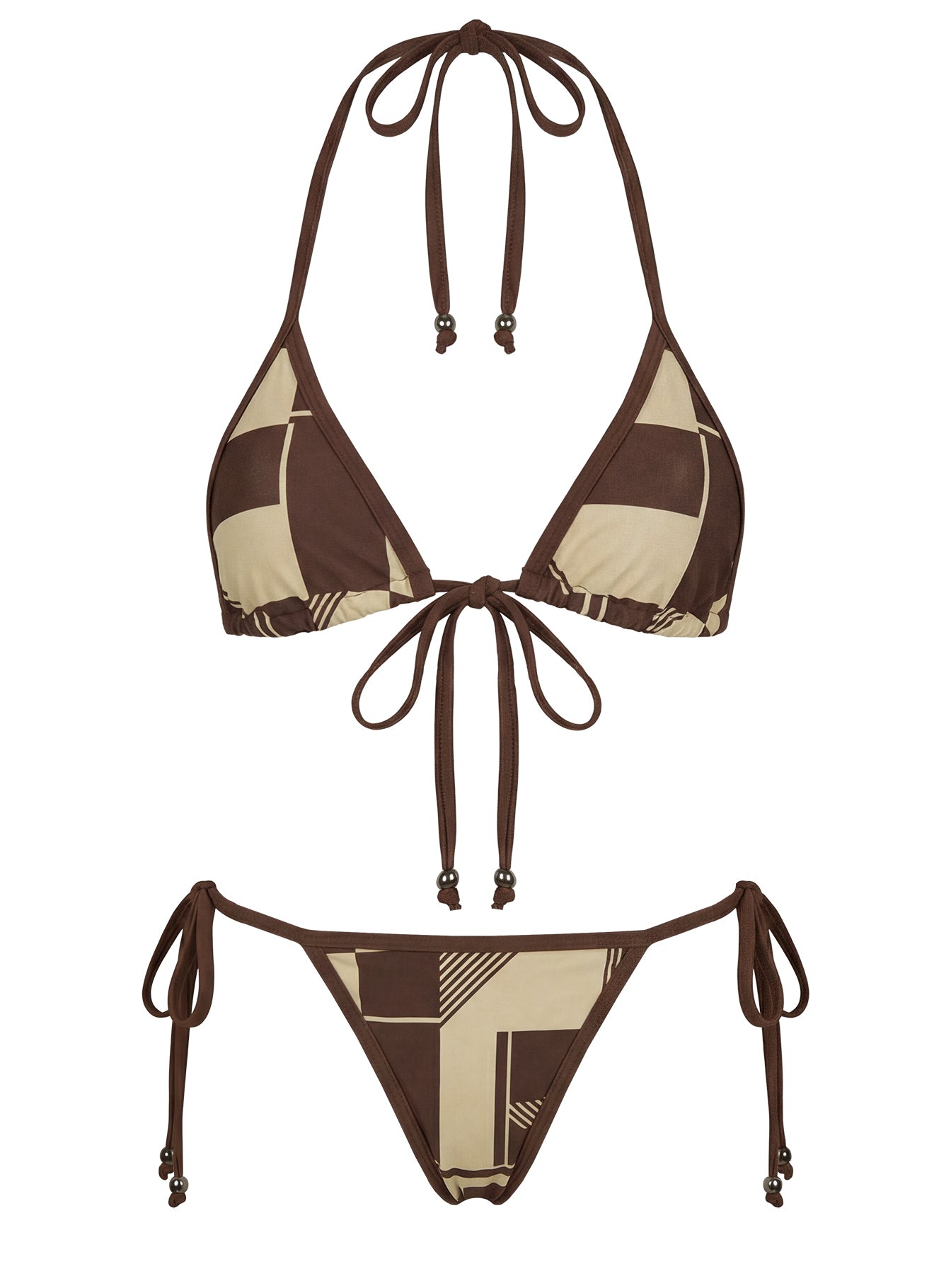 Beasley Tie Side Bikini Bottoms Yellow Geo