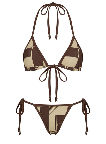 Beasley Tie Side Bikini Bottoms Yellow Geo