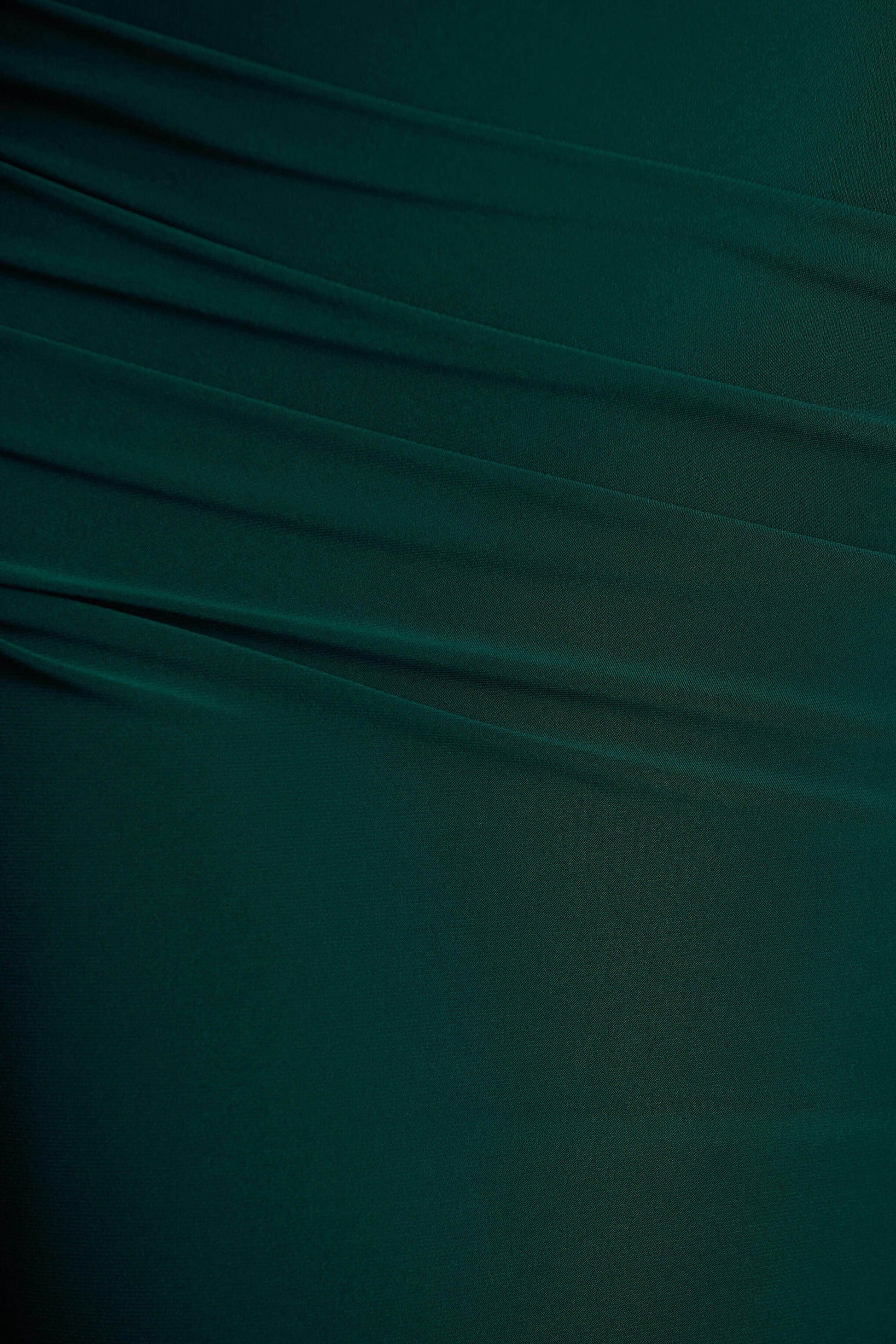 Magdelena | Bottle Green Asymmetric Cape Maxi Dress