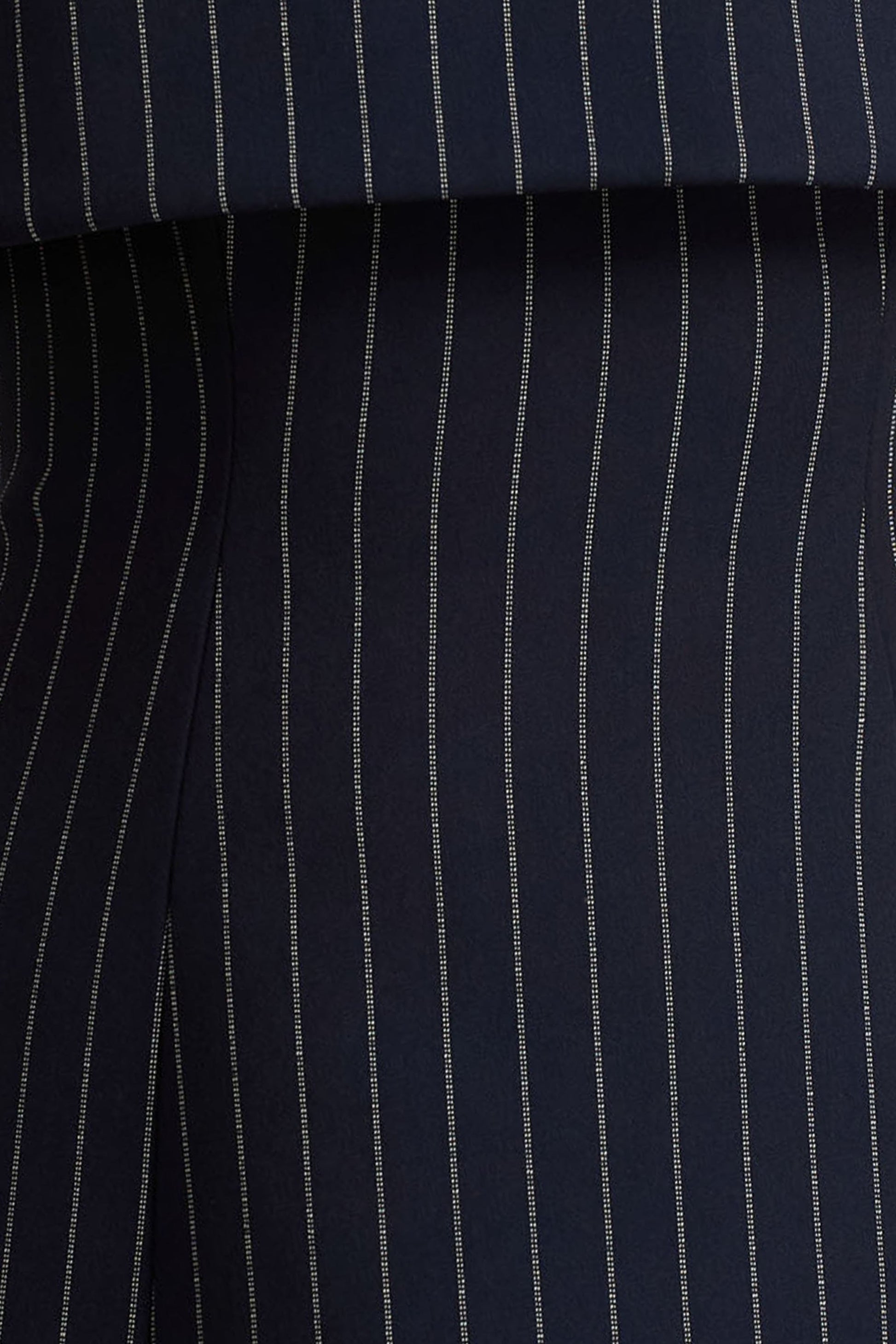 Ember | Navy Pinstripe Square-Neck Mini Dress
