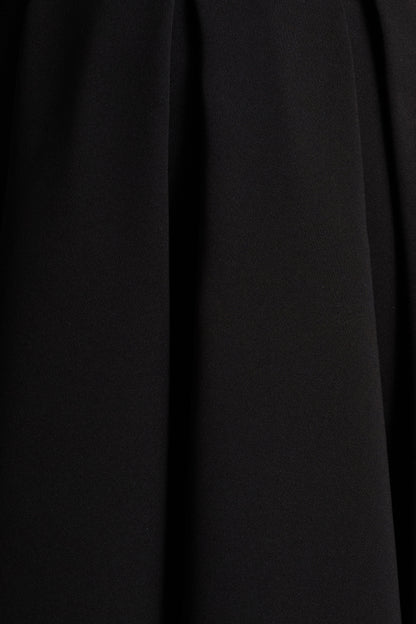 Cosima | Black Bardot-Neck Midi Dress