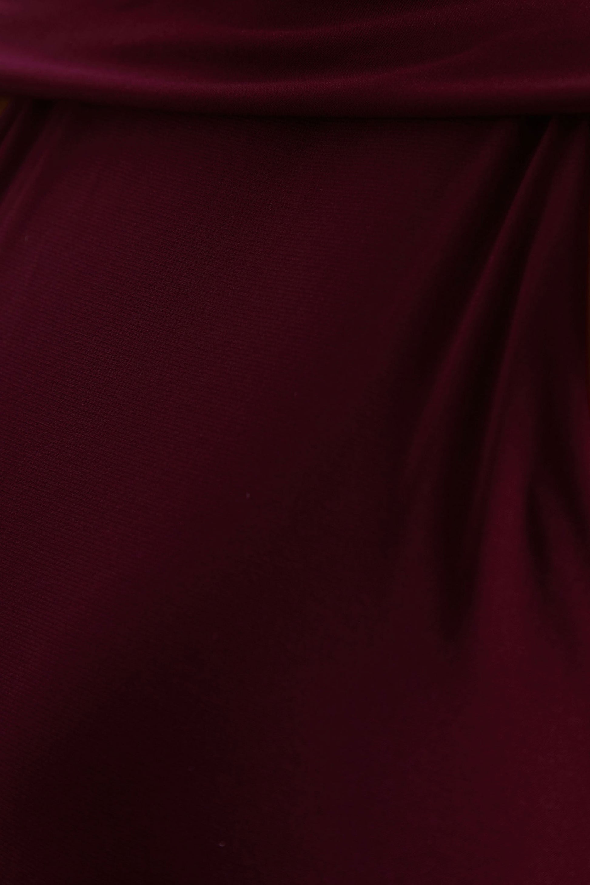 Cordy | Burgundy High-Neck Maxi Dress With Scarf-Detail