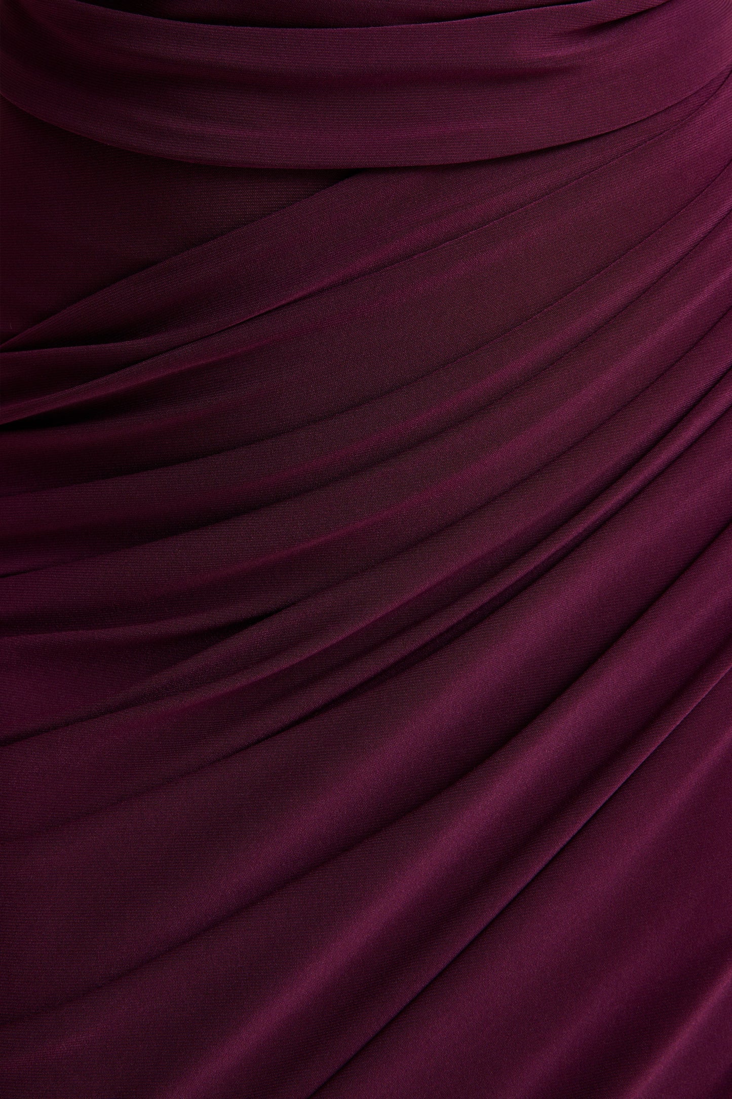 Cairo | Burgundy Cowl-Neck Maxi Dress With Gathered Detailing