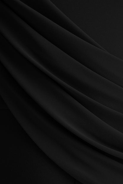 Labina | Black Plunge-Neck Jumpsuit With Cape-Sleeves