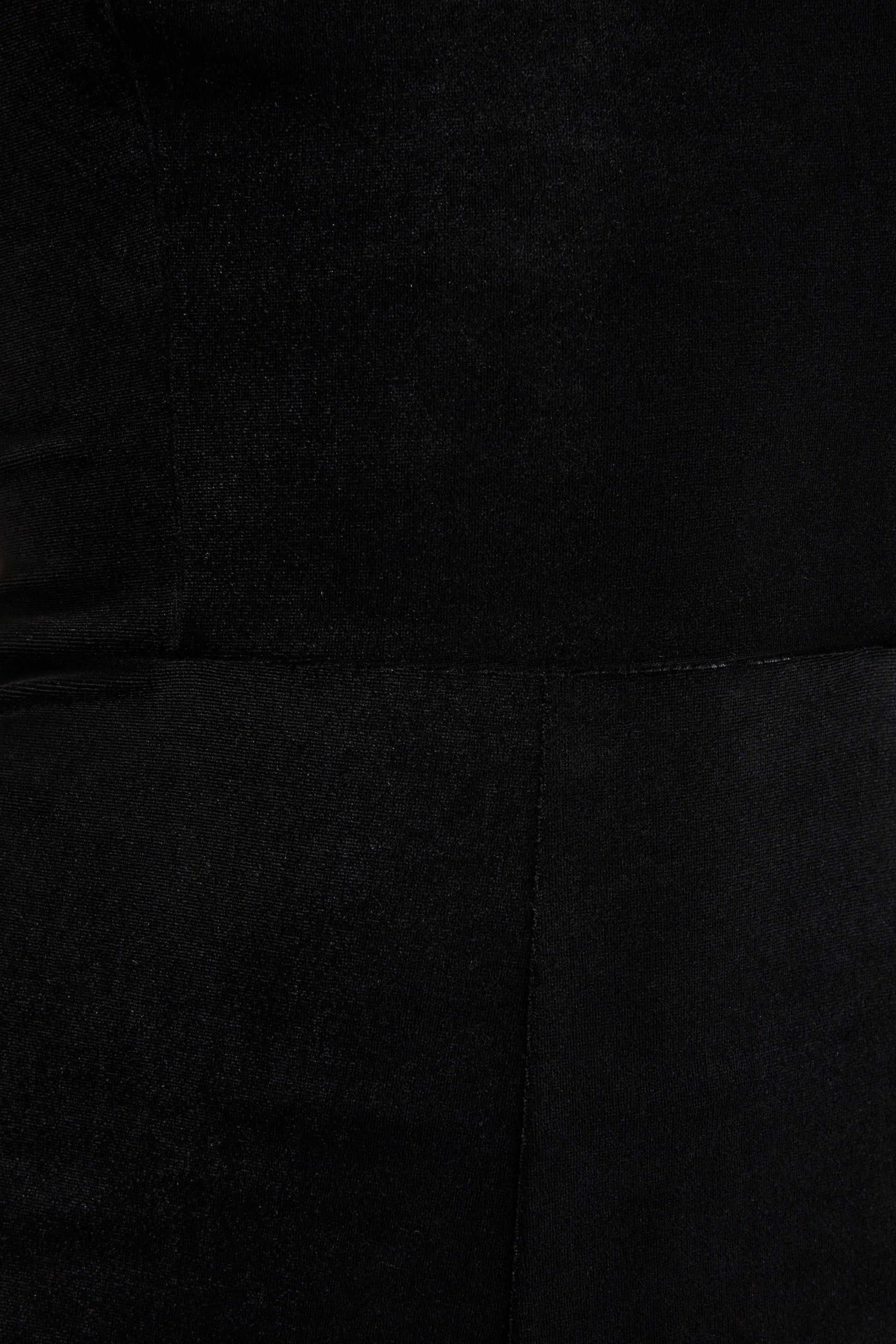Arcane | Black Velvet Bandeau Jumpsuit With Scarf