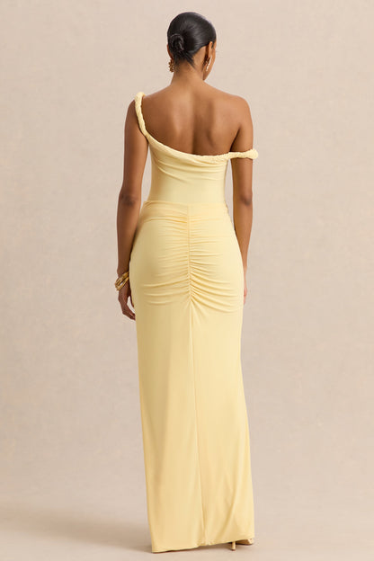 Kesia | Lemon Twisted Asymmetric Thong Bodysuit
