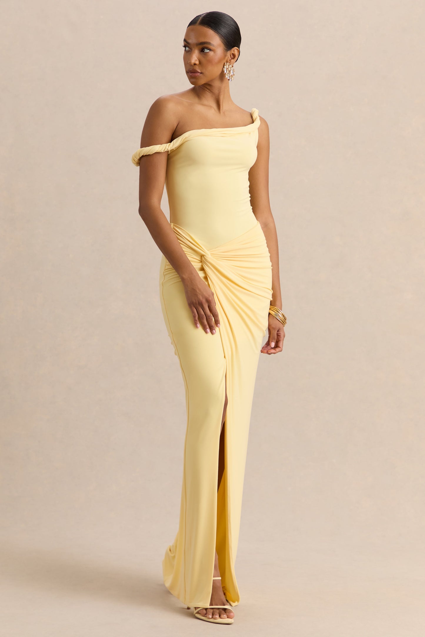 Kesia | Lemon Twisted Asymmetric Thong Bodysuit