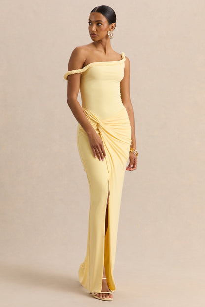 Kesia | Lemon Twisted Asymmetric Thong Bodysuit