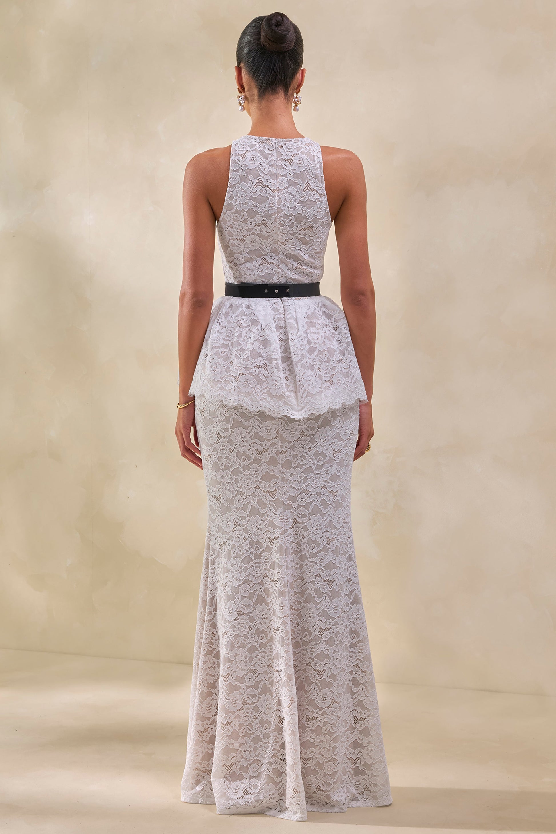 Lunisse | White Lace Maxi Skirt