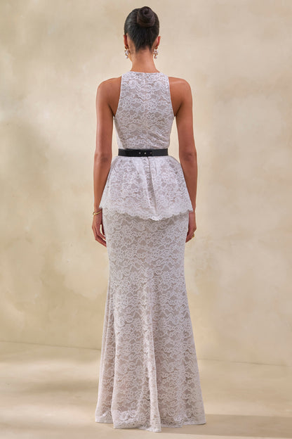 Lunisse | White Lace Maxi Skirt