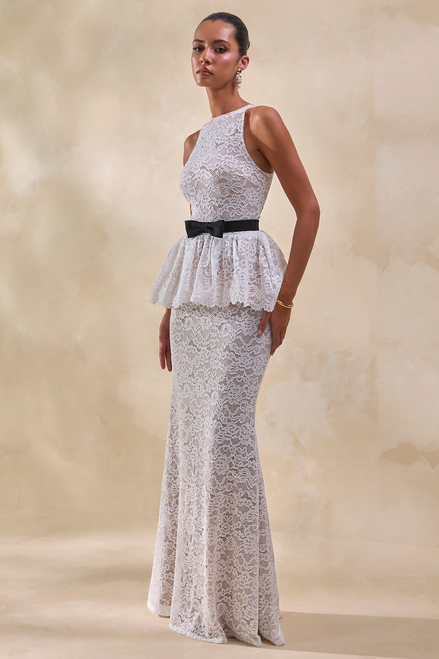 Lunisse | White Lace Maxi Skirt