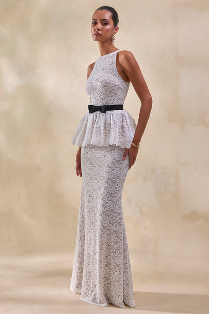 Lunisse | White Lace Maxi Skirt