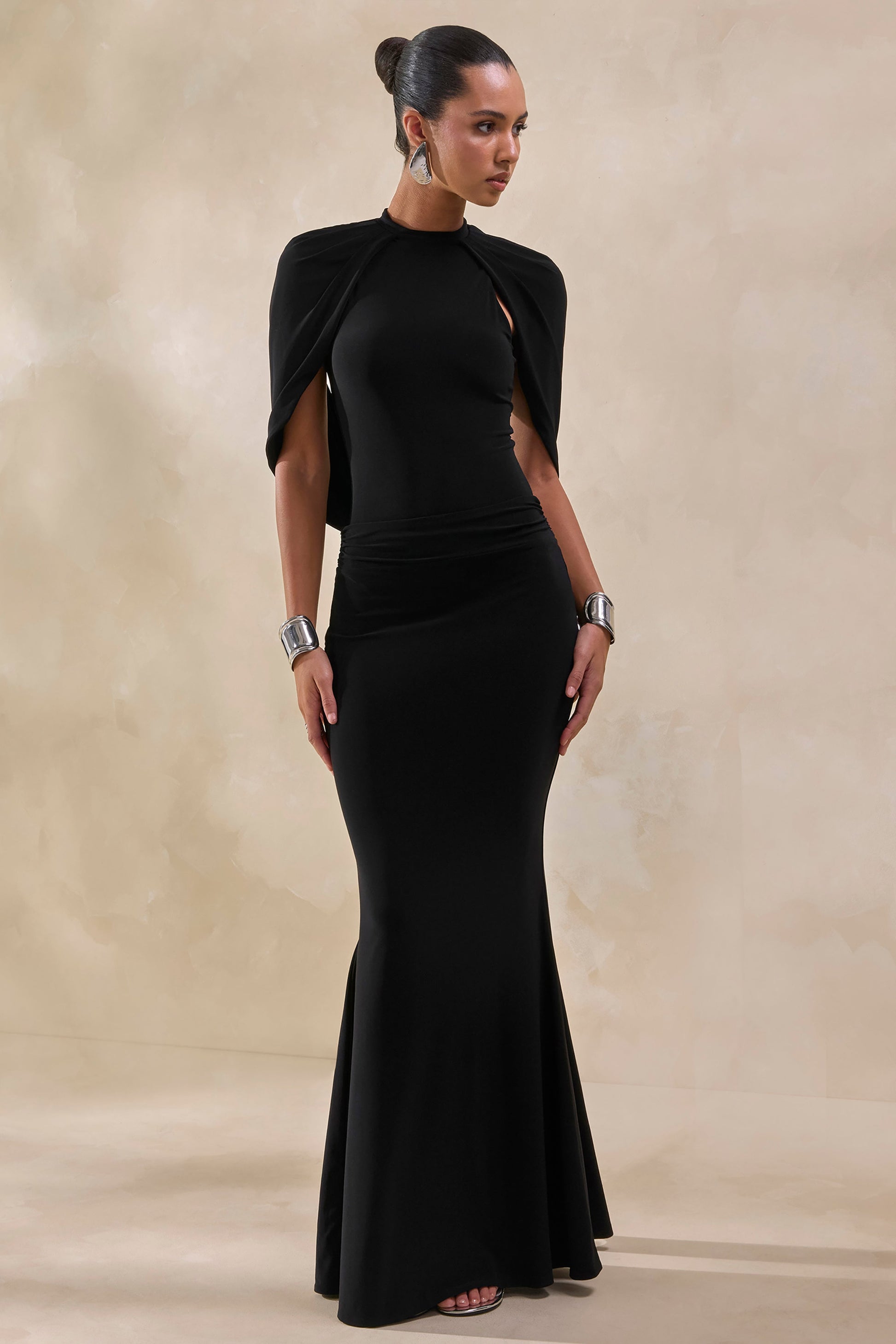 Alaysia | Black Maxi Skirt With Sash Detail