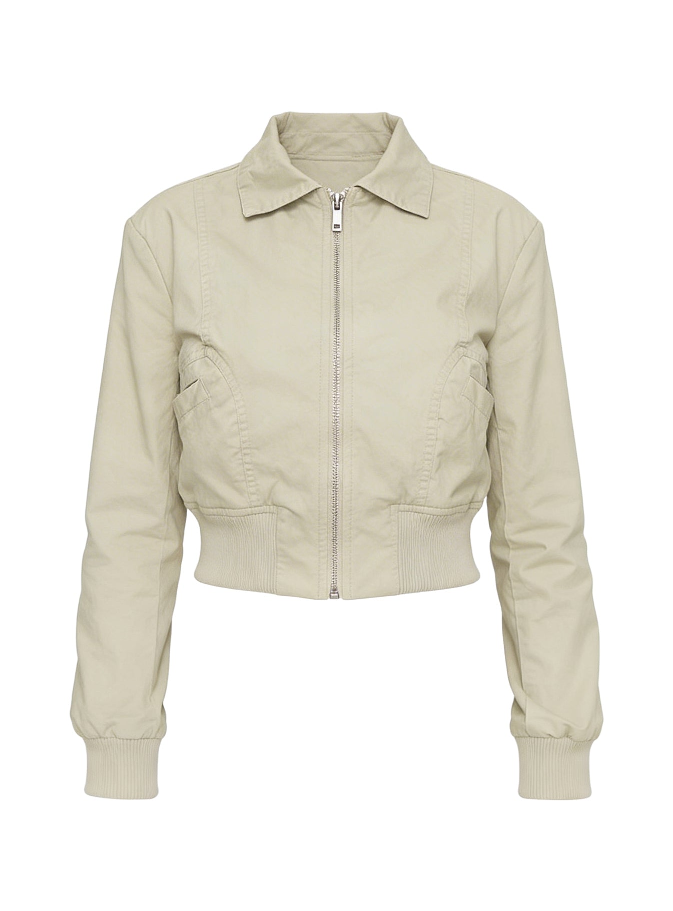 Arwyn Fitted Bomber Jacket Taupe