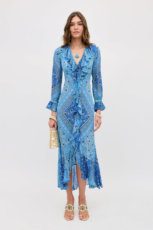 Gracye - Boho Scarf Blue