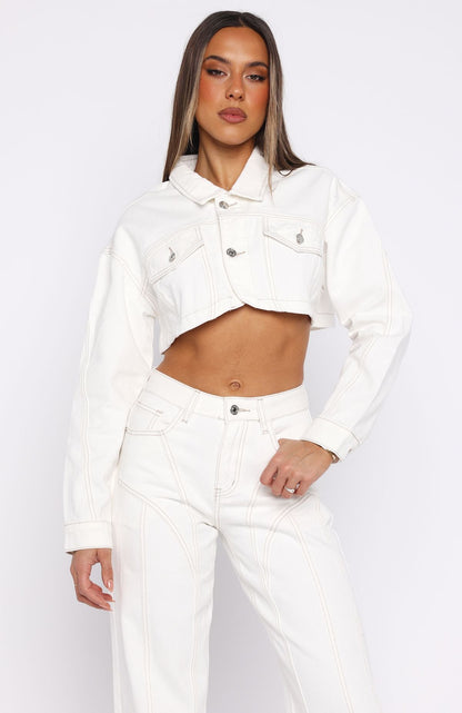 Love You Again Denim Jacket Off White