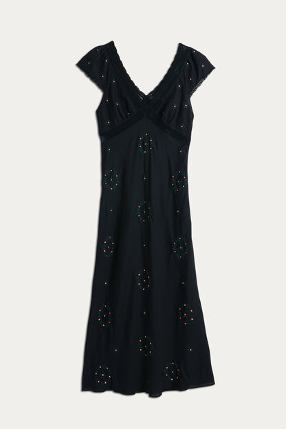 Iggy  -  Rose Trail Embroidery Black
