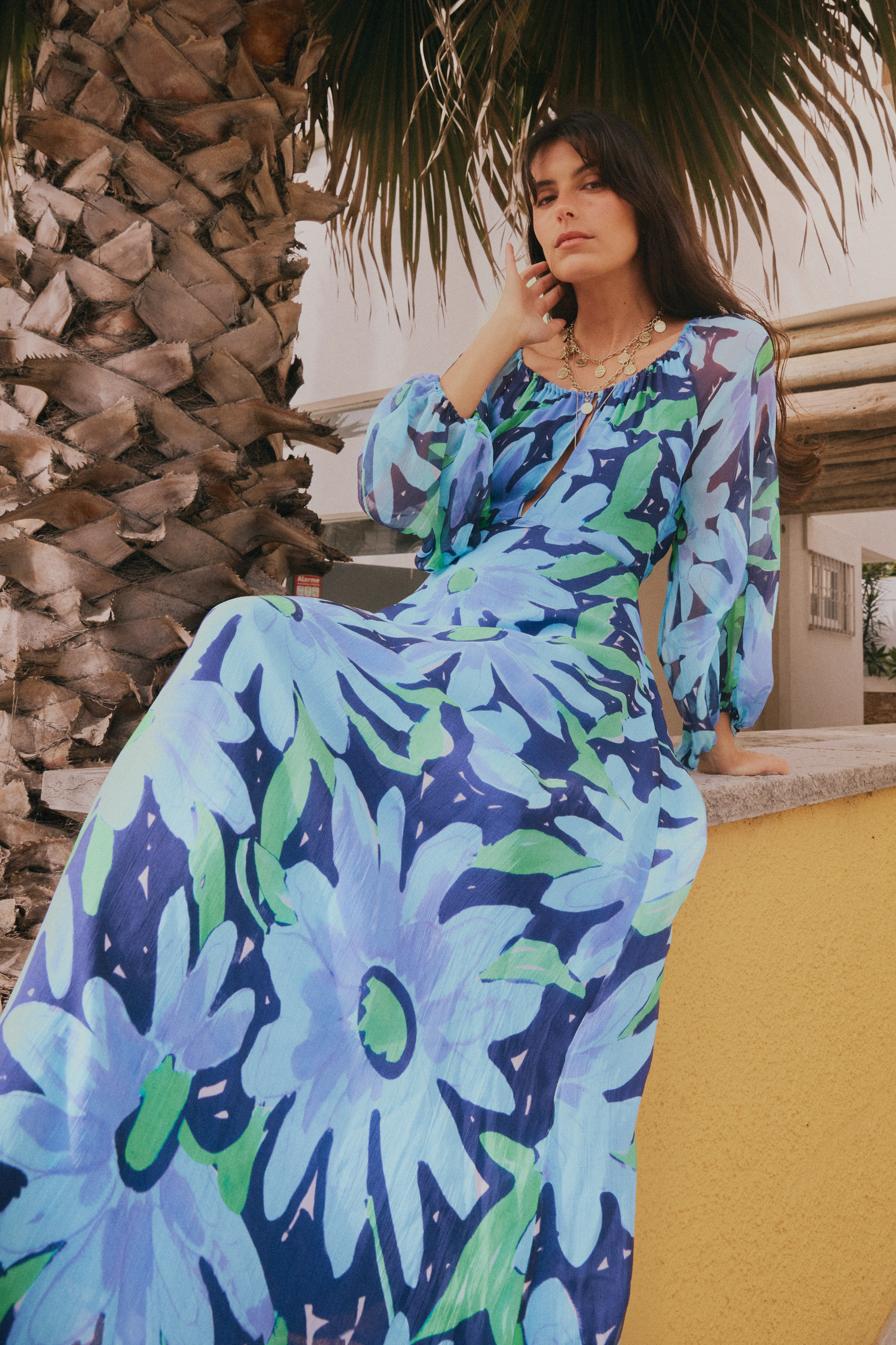 Nikolette - Danish Floral Blue