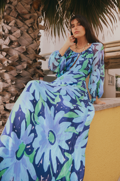 Nikolette - Danish Floral Blue