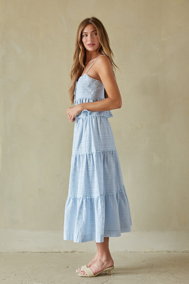 Miley Button Up Peplum Top