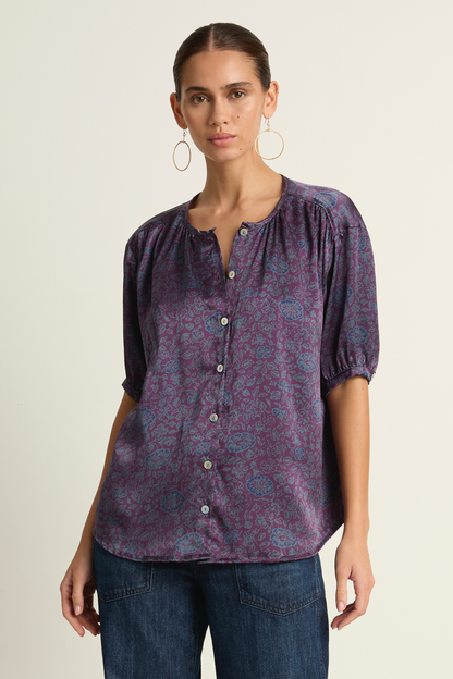 Natalie Martin Violet Top - Heritage Floral Amethyst