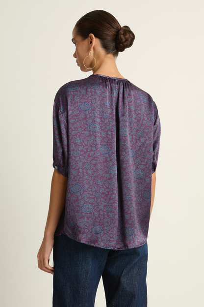 Natalie Martin Violet Top - Heritage Floral Amethyst