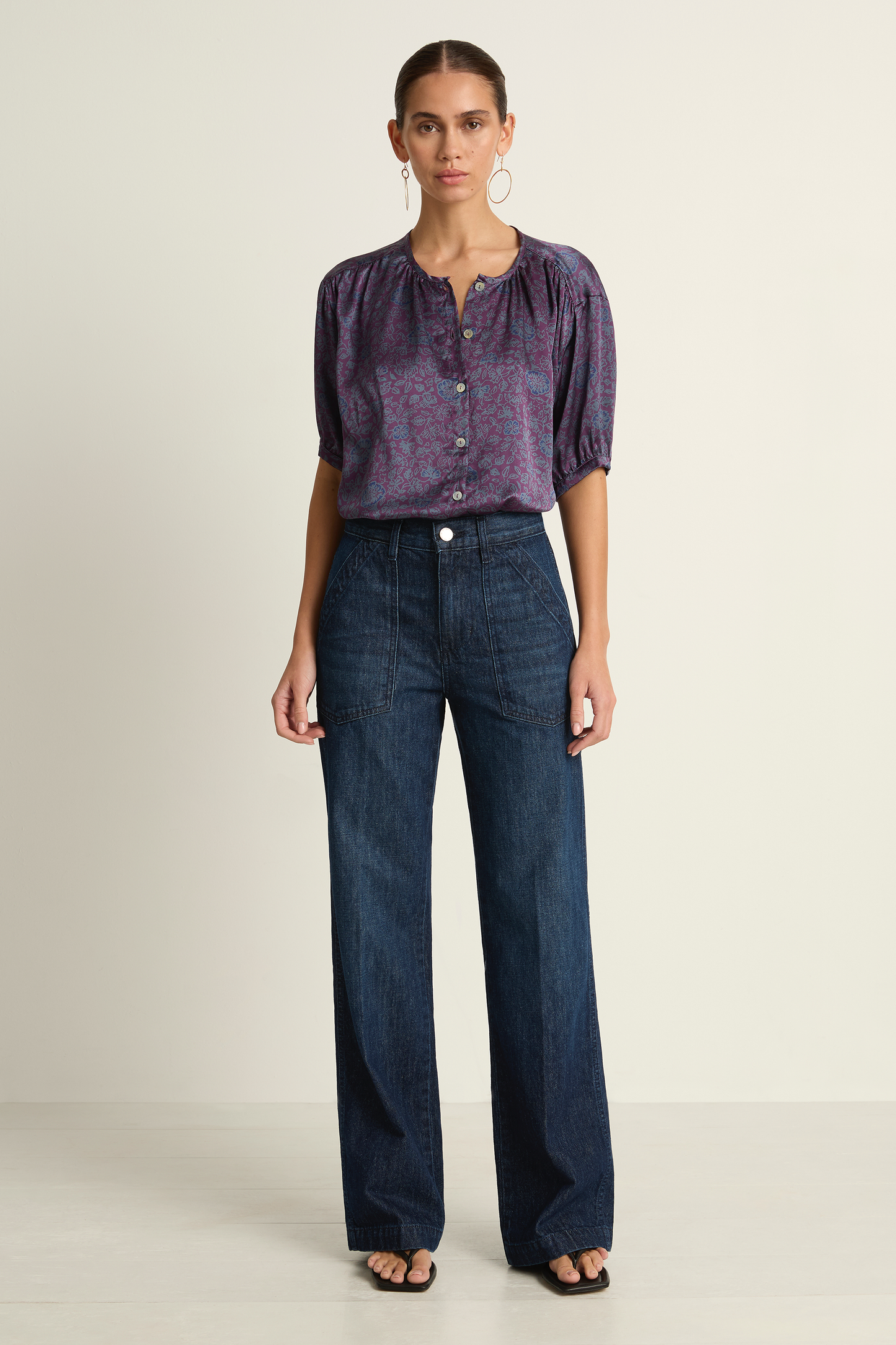 Natalie Martin Violet Top - Heritage Floral Amethyst