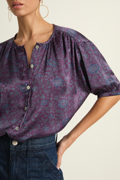 Natalie Martin Violet Top - Heritage Floral Amethyst