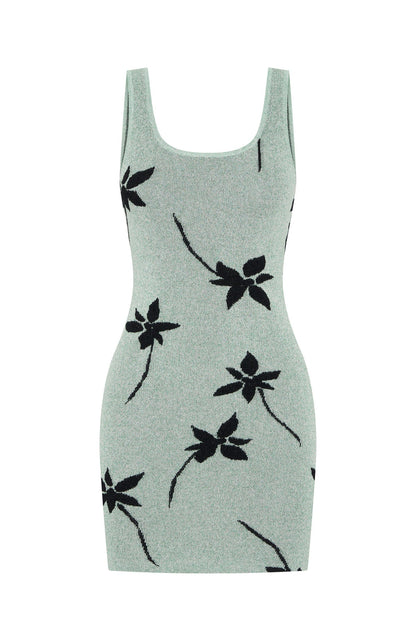 Sheer Bliss Knit Mini Dress Mint