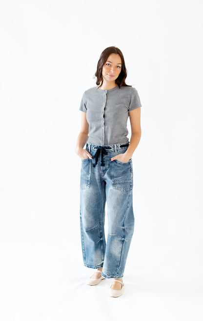 Kayla Denim Barrel Pants
