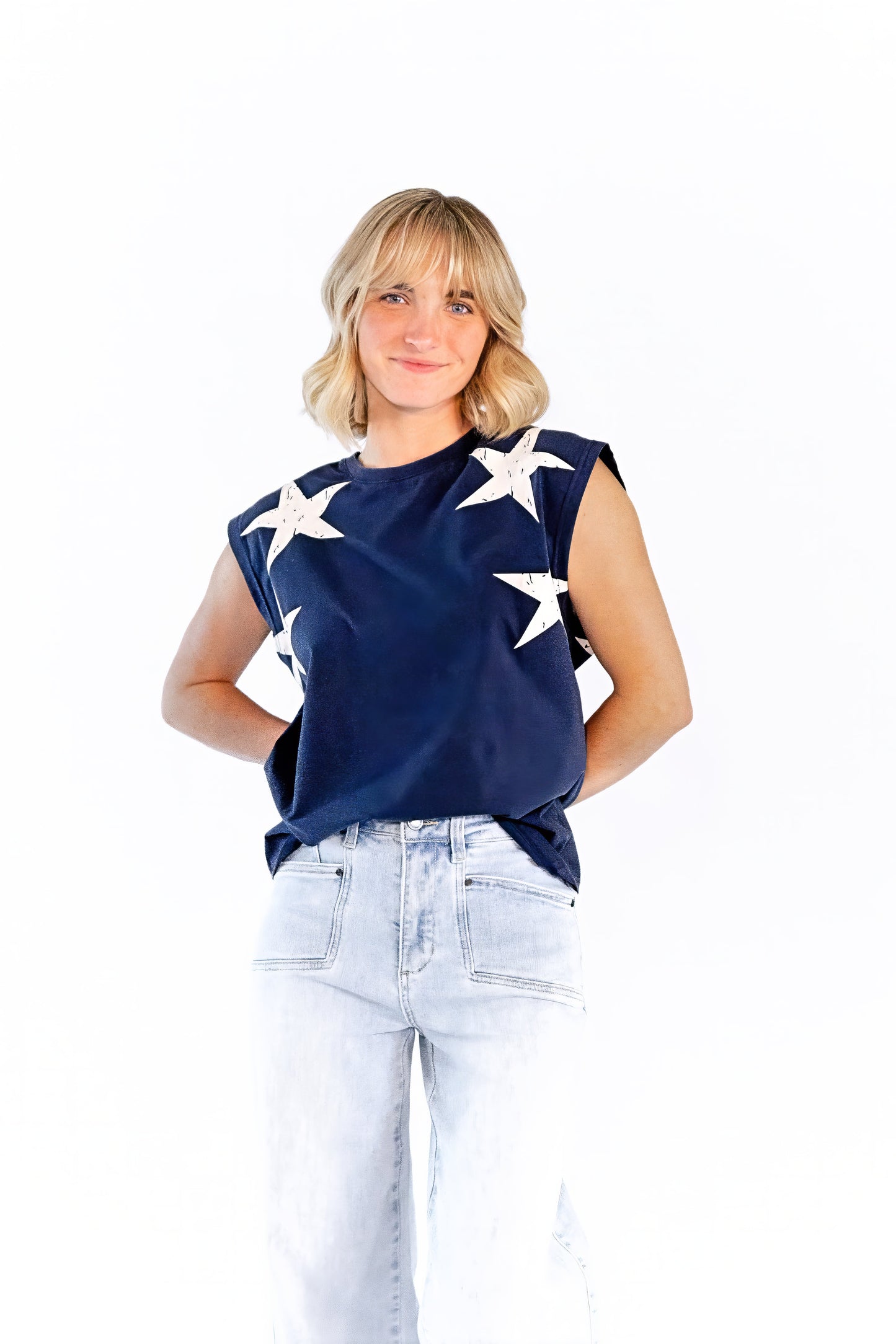 Azure Star Muscle Tee