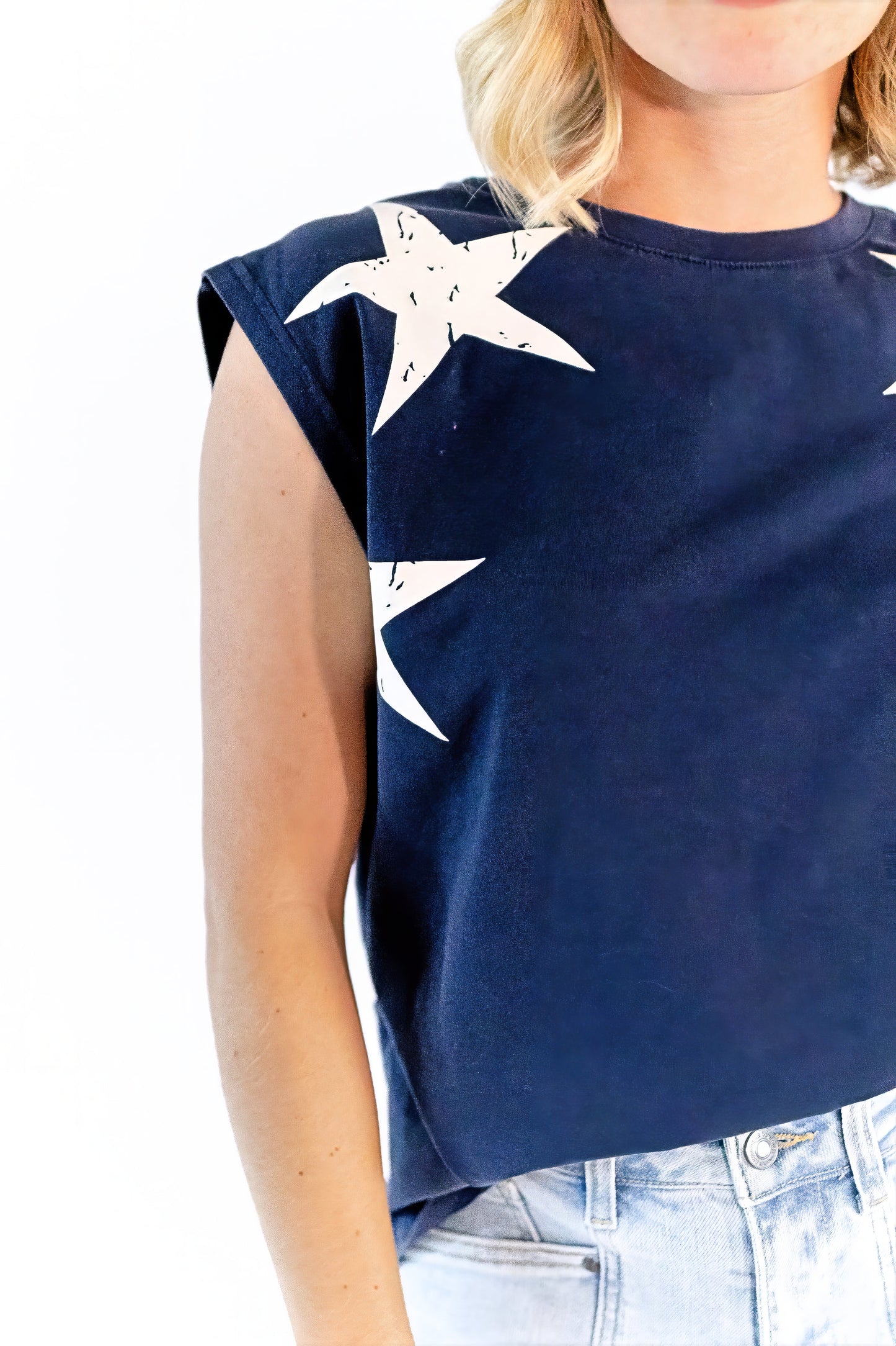 Azure Star Muscle Tee