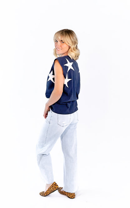 Azure Star Muscle Tee
