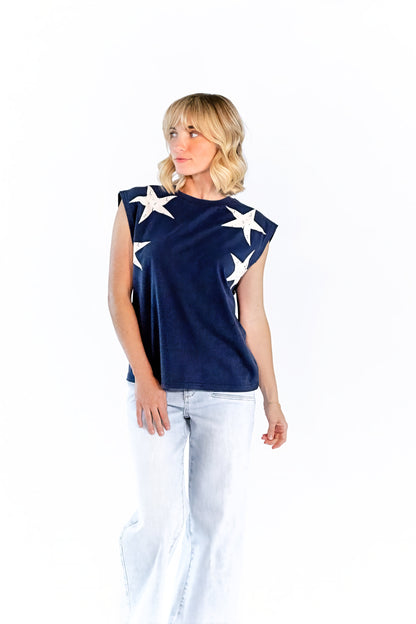 Azure Star Muscle Tee