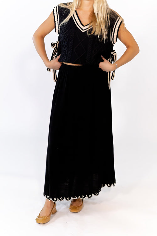 Silone Embroidered Eyelet Skirt