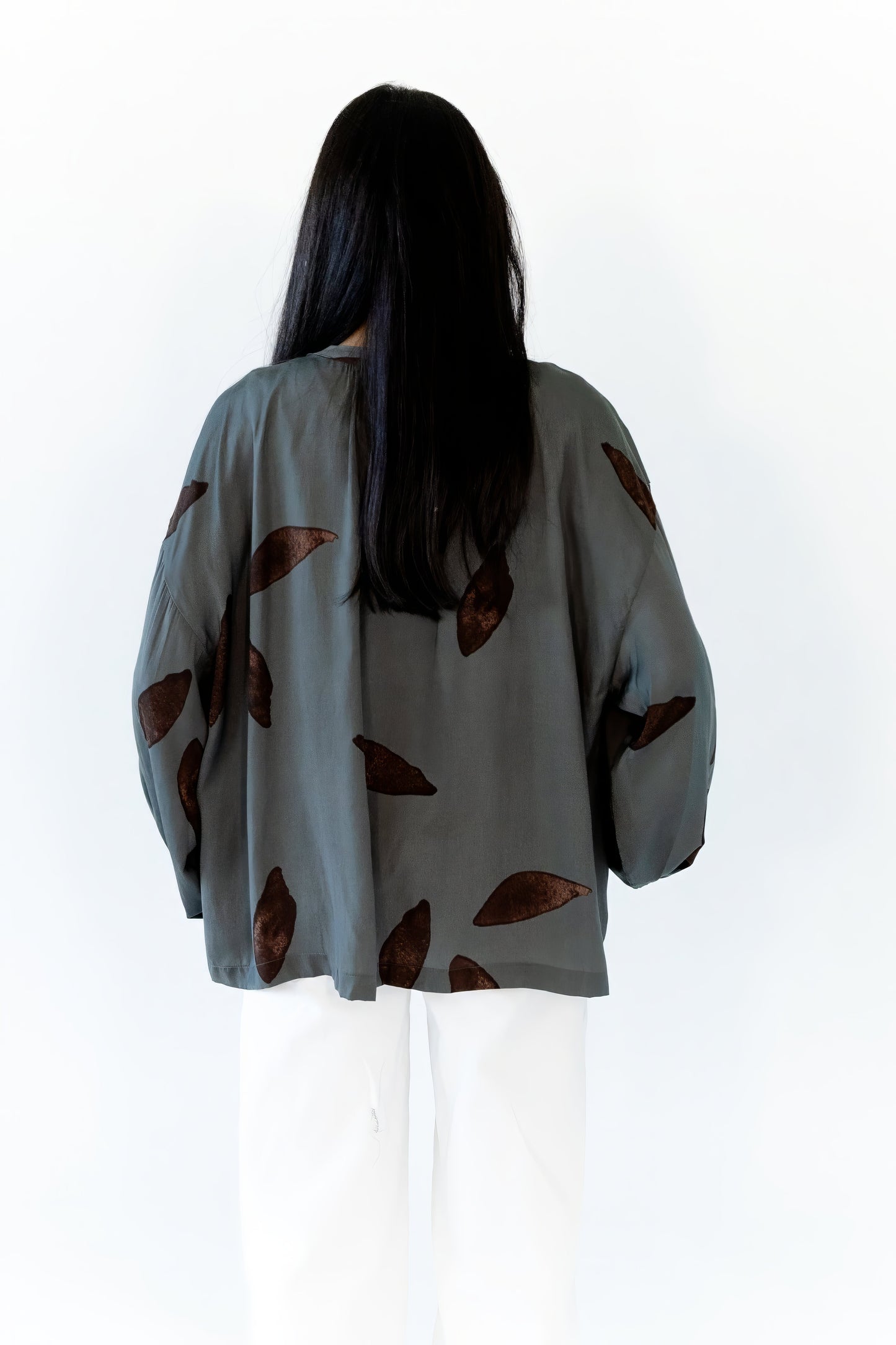 Satin Texture Petal Blouse