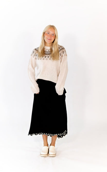 Silone Embroidered Eyelet Skirt