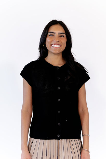 Vixi Button Up Top · Black