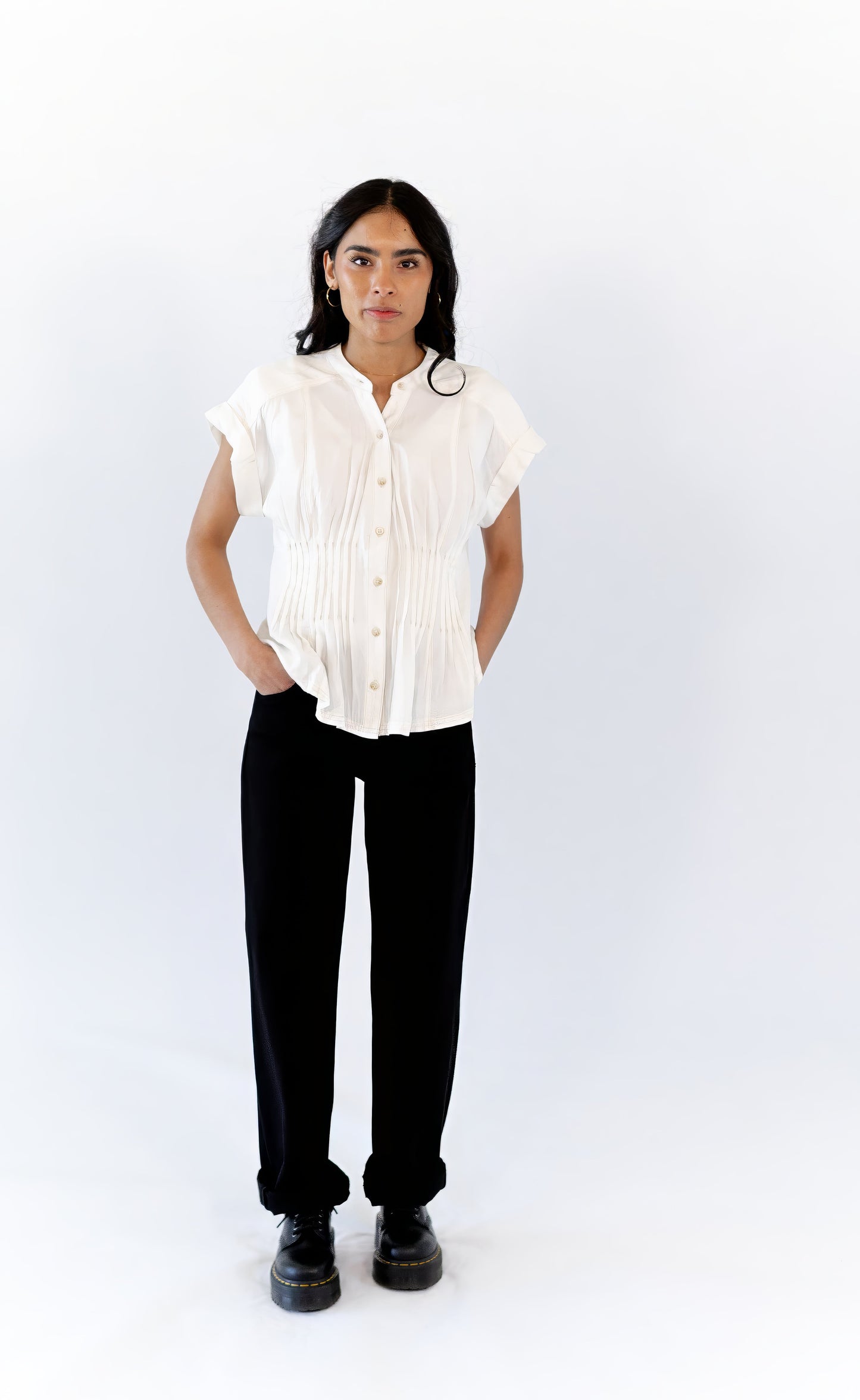 Dora Linen Pleated Top ⭐︎ Restocked