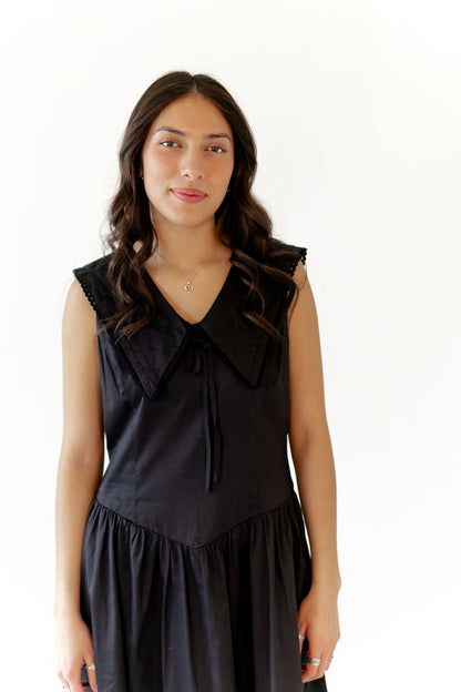 Edith Drop Waist Midi · Black