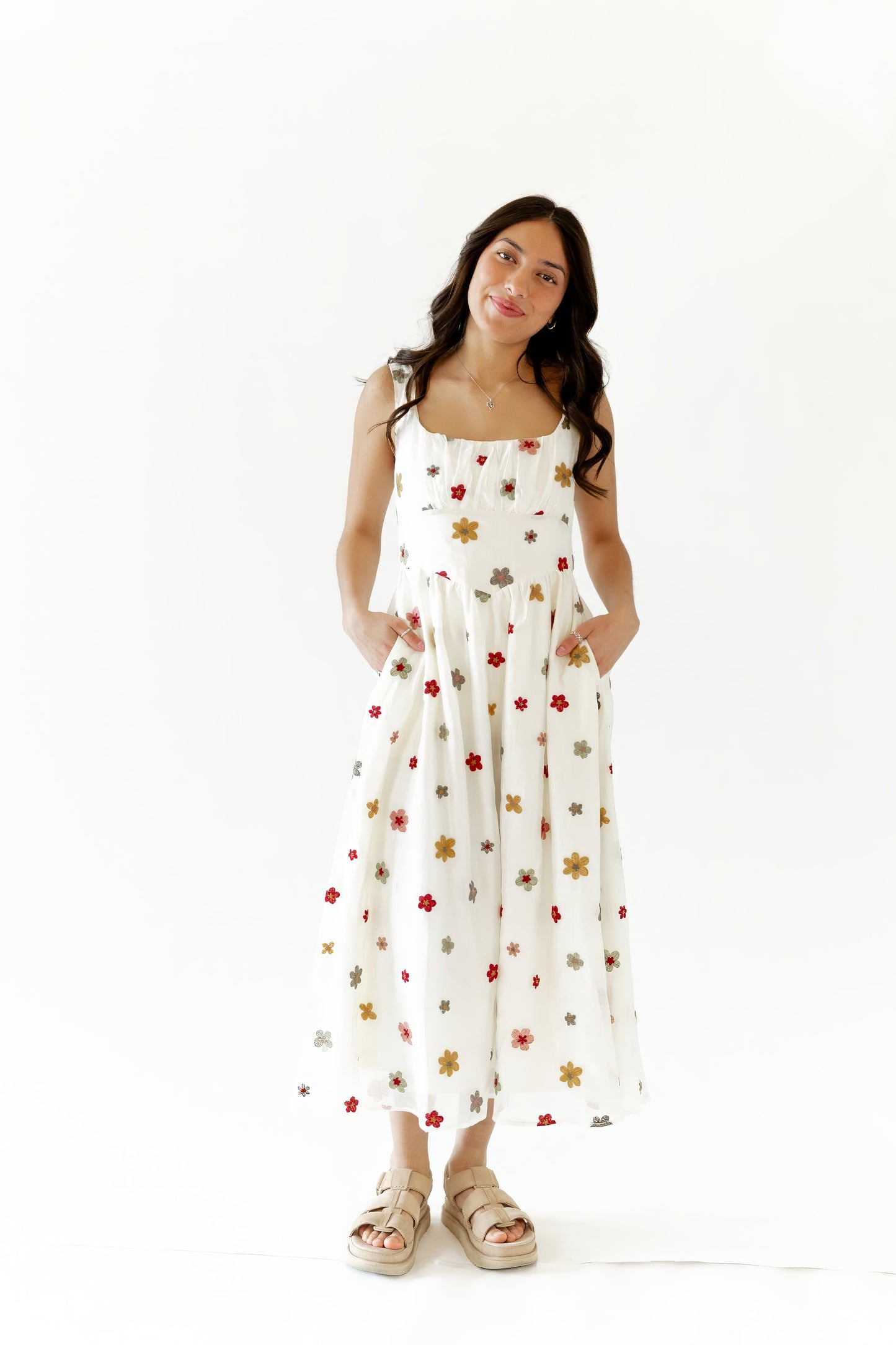 Calianna Floral Midi Dress