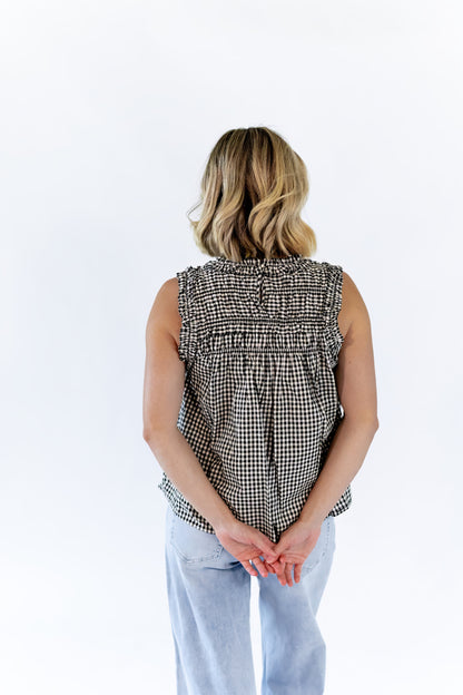 Johanna Gingham Ruffle Top